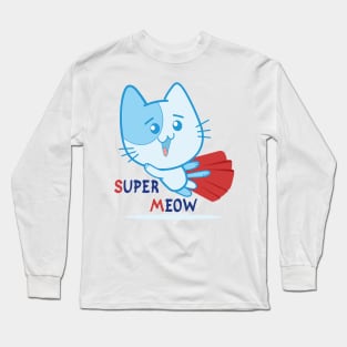 Superhero Super Meow Long Sleeve T-Shirt